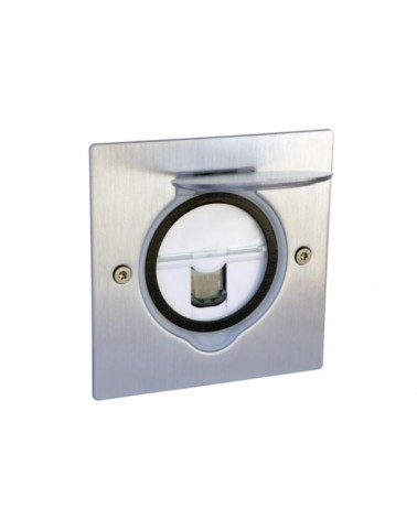 Prise De Sol Simple Rj45 Catégorie 6 Ftp Avec Platine Carrée - Inox Brossé