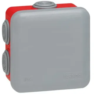 Boîte De Dérivation Carrée Plexo 80X80X45Mm - Ral7037 Et Ral3000