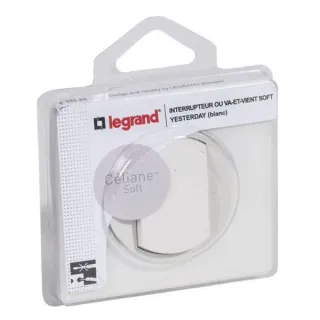 Interrupteur Ou Va-Et-Vient Avec Plaque Céliane Soft 10A - Blanc
