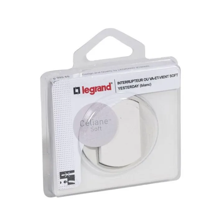 Interrupteur Ou Va-Et-Vient Avec Plaque Céliane Soft 10A - Blanc