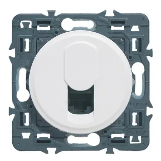 Prise Rj45 Multimédia Catégorie 6 Ftp Céliane - Blanc Avec Support