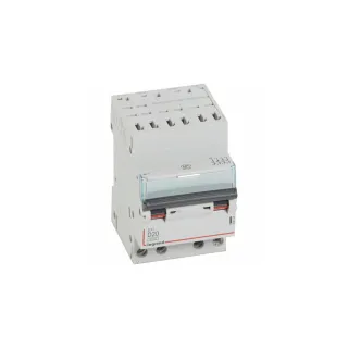 Disjoncteur Dx³ 6000-Auto/Vis-4P-400V~-20A-Courbe D-Peigne Hx³ Opti 4P -3M