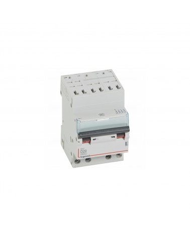 Disjoncteur Dx³ 6000-Auto/Vis-4P-400V~-20A-10Ka-Courbe D-Peigne Hx³ Opti 4P -3M