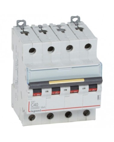 Disjoncteur Dx³10000 16Ka Arrivée Haut/Départ Bas Vis 4P 40A Courbe C 4 Modules