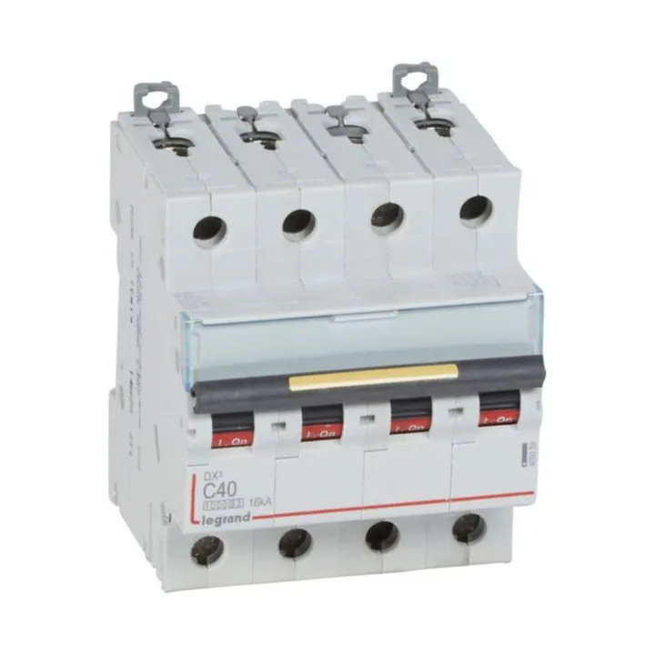 Disjoncteur Dx³10000 16Ka Arrivée Haut/Départ Bas Vis 4P 40A Courbe C 4 Modules
