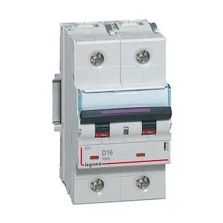 Disjoncteur Dx³ 50Ka Arrivée Haute/Départ Bas Vis 2P 16A - Courbe D - 3 Mod