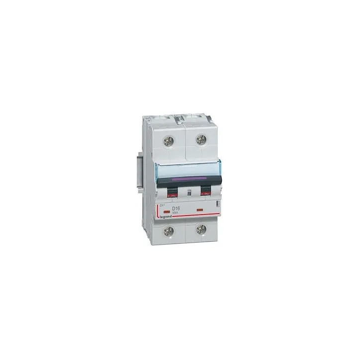 Disjoncteur Dx³ 50Ka Arrivée Haute/Départ Bas Vis 2P 16A - Courbe D - 3 Mod
