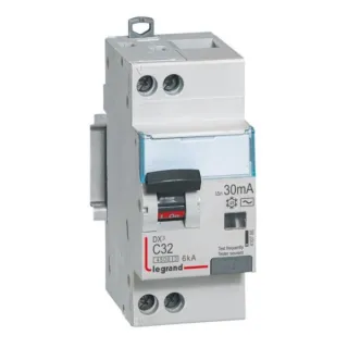 Disjoncteur Diff Dx³ 4500 -Vis/Vis- U+N 230V~ 32A- Typef-30Ma -Courbe C - 2M