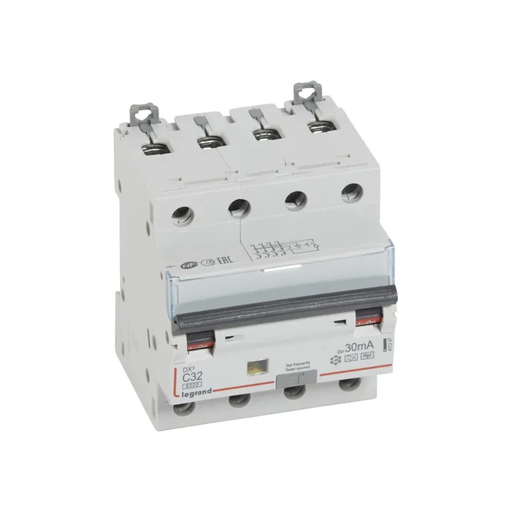Disjoncteur Diff Monobloc Dx³6000 Arrivée Haut/Départ Bas À Vis 4P 32A Typef 30Ma