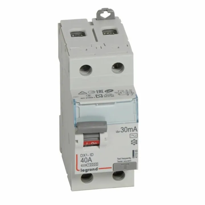 Interrupteur Différentiel Dx³-Id Haut/Bas Vis - 2P 230V~ 40A Typeac 30Ma - 2 Mod