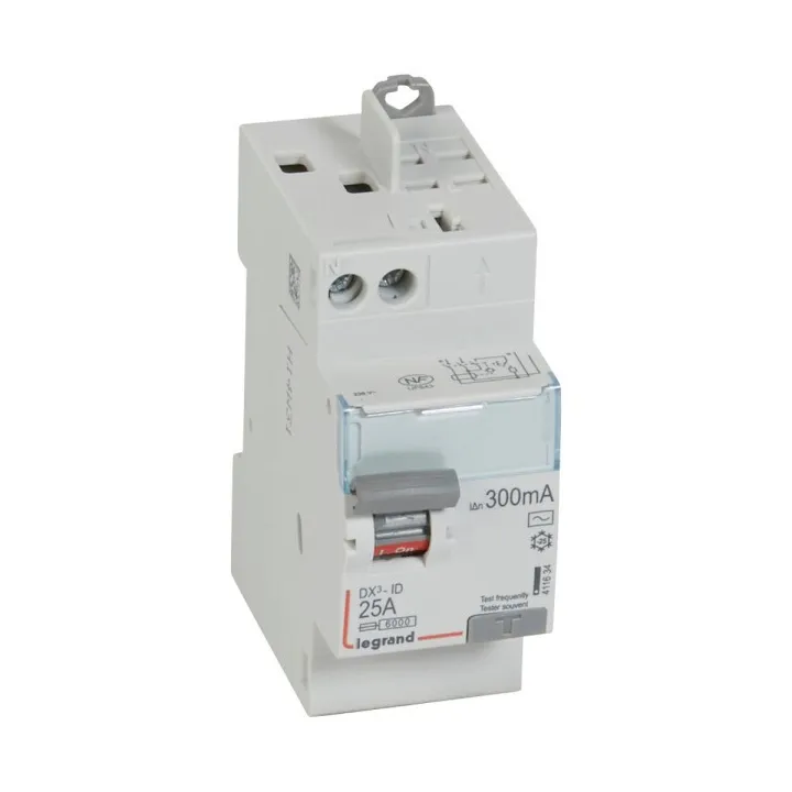 Interrupteur Différentiel Dx³-Id Haut Vis/Haut Auto 2P 230V~ 25A Ac 300Ma -2 Mod