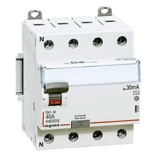 Interrupteur Différentiel Dx³-Id Haut/Bas Vis - 4P 400V~ 40A Typeac 30Ma - 4 Mod