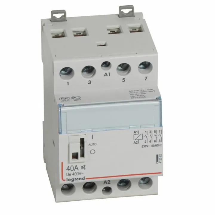 Contacteur Puissance Cx³ Silencieux Bobine 230V~ -4P 400V~ 40A - 4F -3 Modules