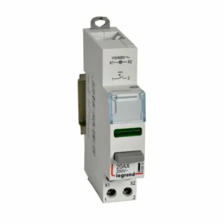 Poussoir Modulaire - Double Fonction Voyant 1 No + Led Vert 110/400V~~ -1 Module