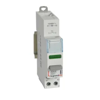 Poussoir Double Fonction Contact 1No + Voyant Led Vert 110-400V~ - 1 Module Din