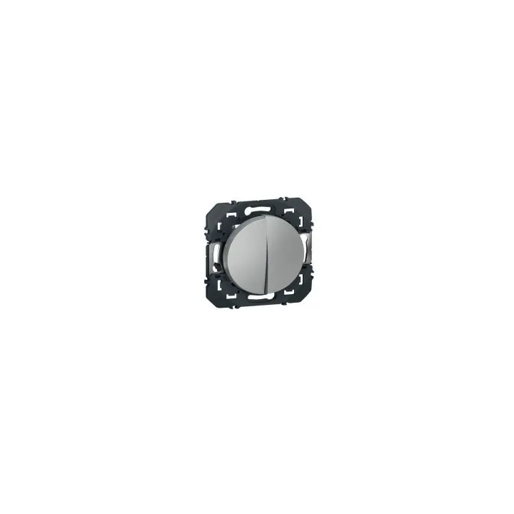 Double Interrupteur Ou Va-Et-Vient Dooxie 10Ax 250V~ Finition Alu