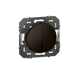Double Interrupteur Ou Va-Et-Vient Dooxie 10Ax 250V~ - Noir
