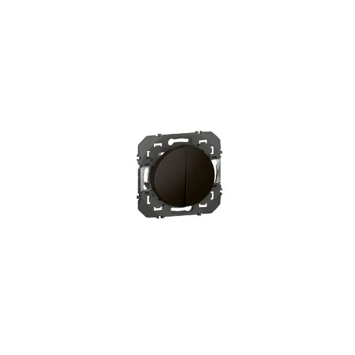 Double Interrupteur Ou Va-Et-Vient Dooxie 10Ax 250V~ - Noir