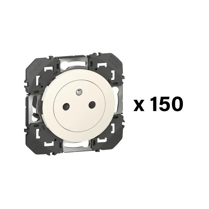 Lot De 150 Prises De Courant 2P+T Surface Dooxie 16A Finition Blanc