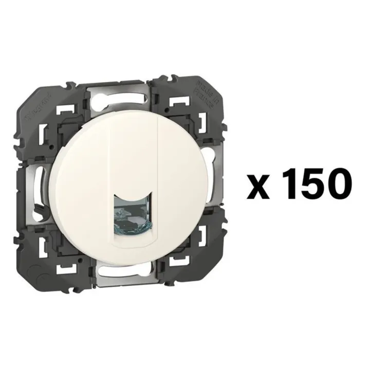 Lot De 150 Prises Rj45 Catégorie 6 Ftp Dooxie Finition Blanc