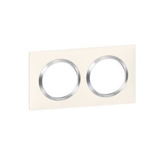 Plaque 2P Blanc Chrome