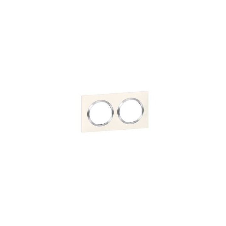 Plaque 2P Blanc Chrome