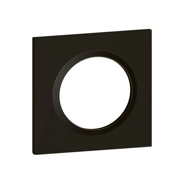 Plaque Carrée Dooxie 1 Poste Finition Noir