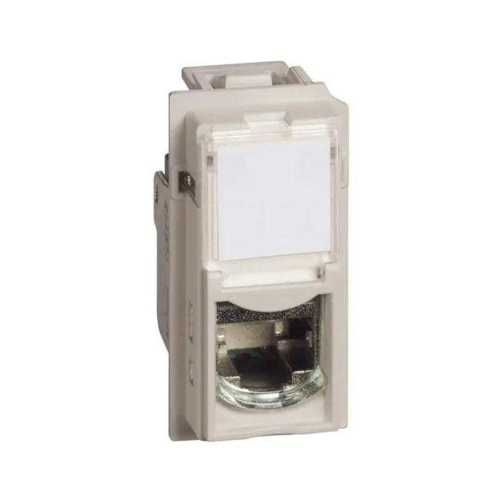 Prise Rj45 Blindée Cat.6 Stp Living Now 1 Module - Sable