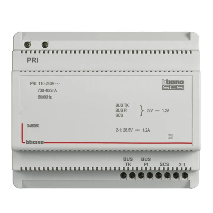 Alimentation Et Adaptateur Vidéo Pour Portier 110V À 240V 27Veq. 1,2A - 8 Modules