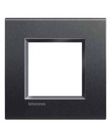 Bticino Plaque Livinglight Neutre 2 Modules Anthracite