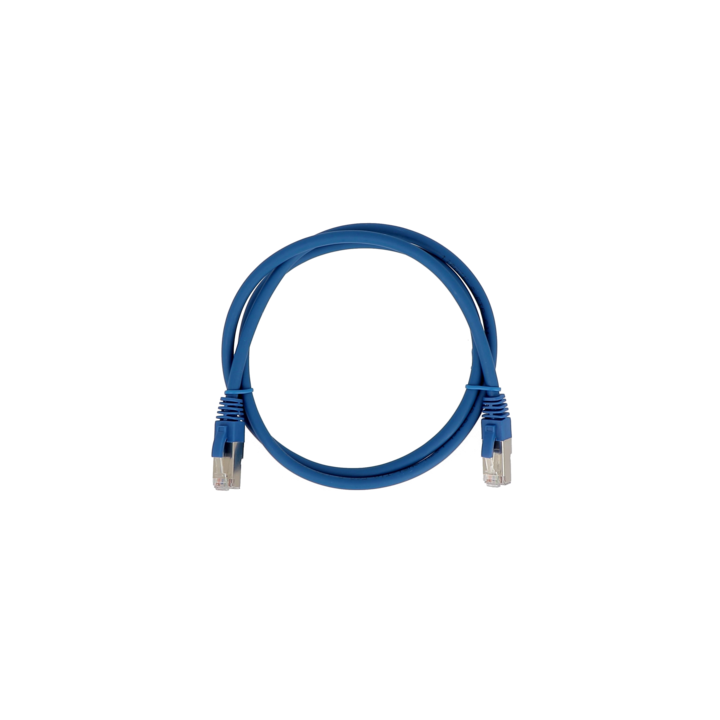 Cordon Cat6A F/UTP Bleu 0,50m (500Mhz) LSZH Snagless