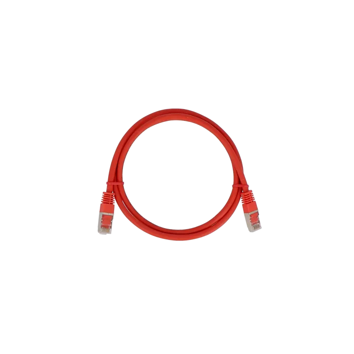Cordon Cat6A F/Utp Rouge 0,50M 500Mhz Lszh Snagle