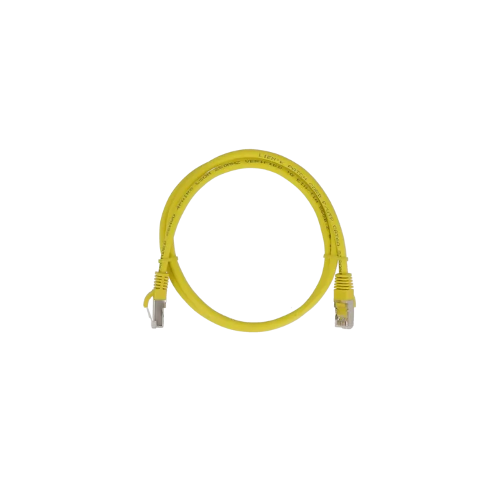 Cordon Cat6A F/Utp Jaune 0,50M 500Mhz Lszh Snagle