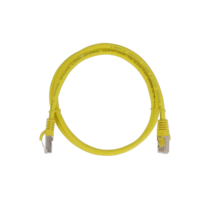 Cordon Cat6A F/Utp Jaune 1M 500Mhz Lszh Snagle