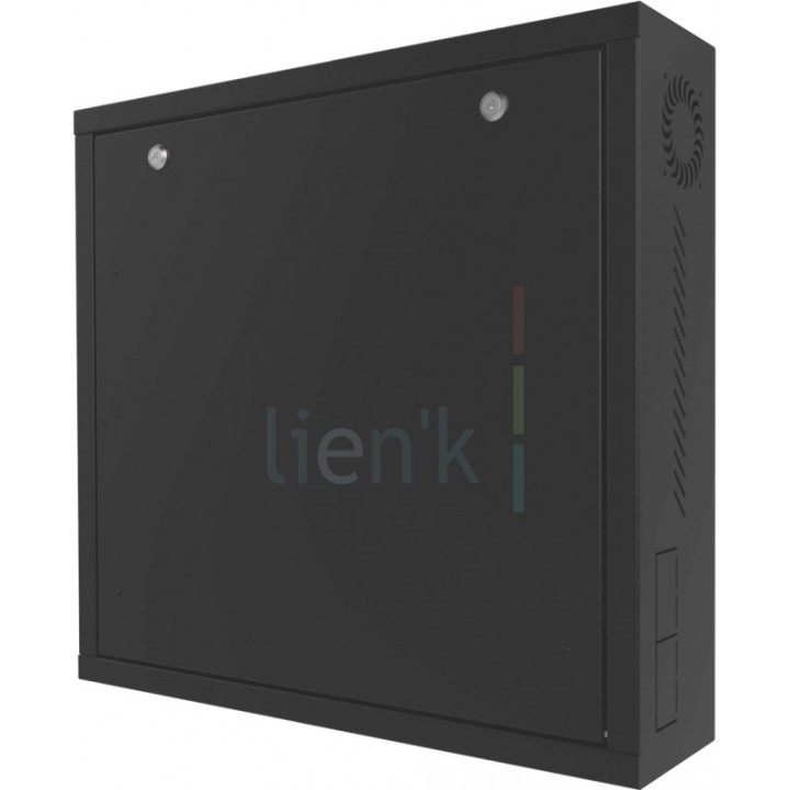 Coffret Mural Dvr/Nvr Porte Pleine Profondeur 200 Noir Monté