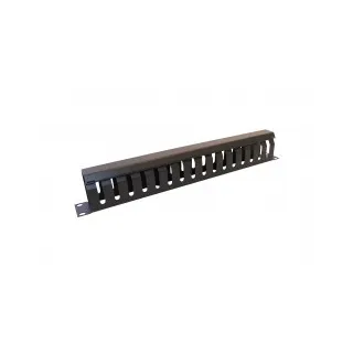 Guide Cordon 19" 1U 5 Anneau Plastique Noir