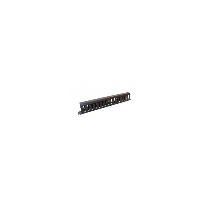 Guide Cordon 19" 1U 5 Anneaux plastique Noir
