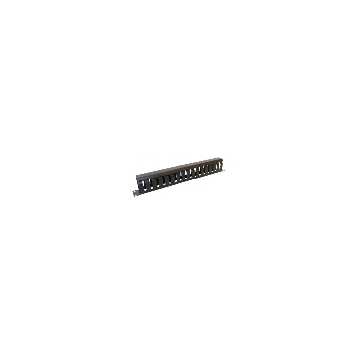 Guide Cordon 19" 1U 5 Anneau Plastique Noir