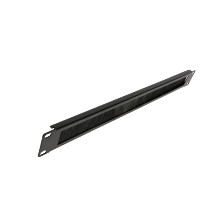 Passe Cordon 19" 1U Noir (Balai) sans Support arrière