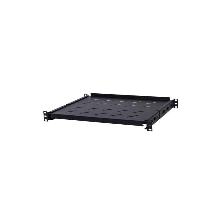 Plateau fixe 19" 1Ux350 Charge 45 Kg Noir 4 fixations B600