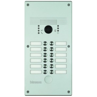 Platine Antivandale À Bouton Poussoir Linea 300 Pour 9 À 12 Appels Façade Alu