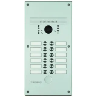 Platine Antivandale À Bouton Poussoir Linea 300 Pour 9 À 12 Appels Façade Alu