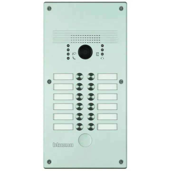 Platine Antivandale À Bouton Poussoir Linea 300 Pour 9 À 12 Appels Façade Alu