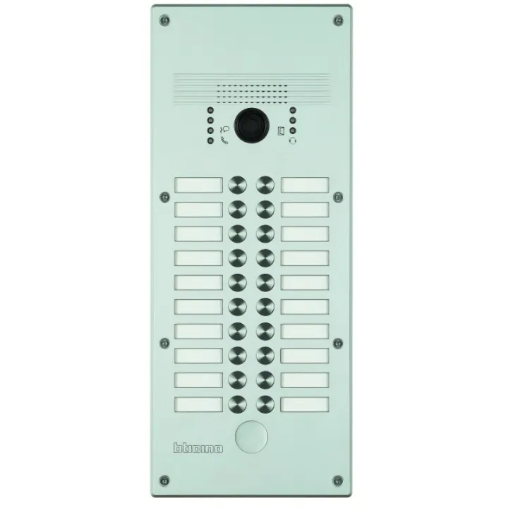 Platine Antivandale À Bouton Poussoir Linea 300 Pour 13 À 20 Appels Façade Alu