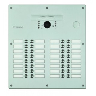 Platine Antivandale À Bouton Poussoir Linea 300 Pour 21 À 32 Appels Façade Alu