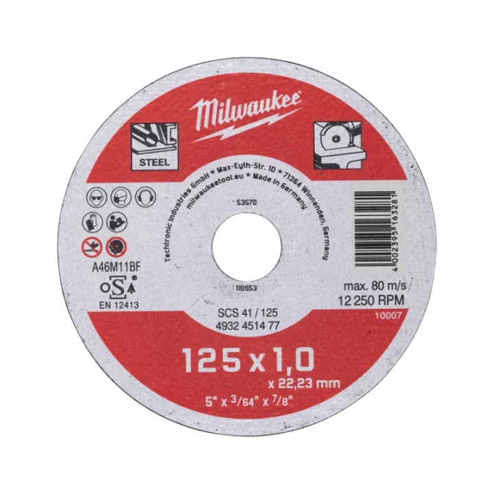 Disque Tronc 125Mm Épai 1 Mm Contractor