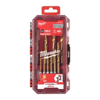 Set 10 Forets Métaux Hss-G Red Hex