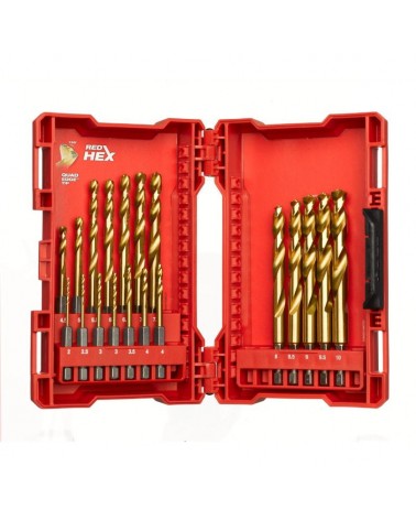 Set 19 Forets Métaux Hss-G Red Hex