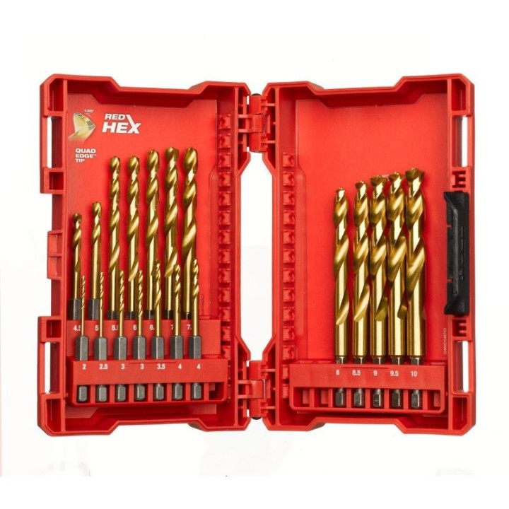 Set 19 Forets Métaux Hss-G Red Hex