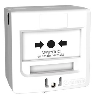 DM 1 contact BLANC "APPUYER ICI" + CAPOT*